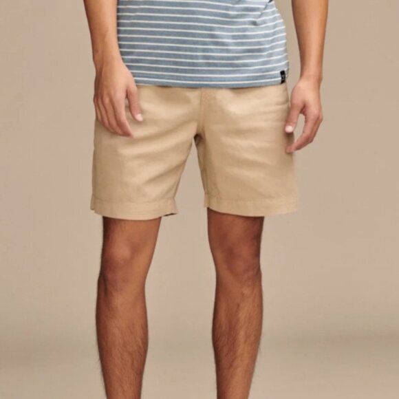 Men's Lucky Brand XL 7" Linen Blend Tan Shorts NWT - Picture 3 of 5